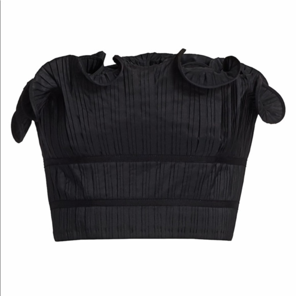 Amur Oriel Ruffled Crop Top S - Picture 5 of 11